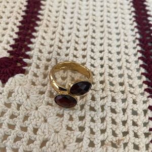 Red tiger eye bypass ring